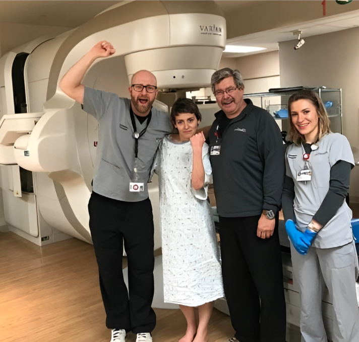 cancer patient and staff at screening appointment living journeys